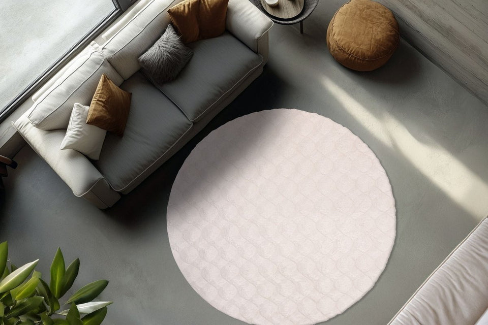 Diamand Pattern Cream - Teppich Glanz