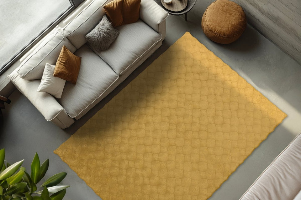 Diamand Pattern Honey - Teppich Glanz