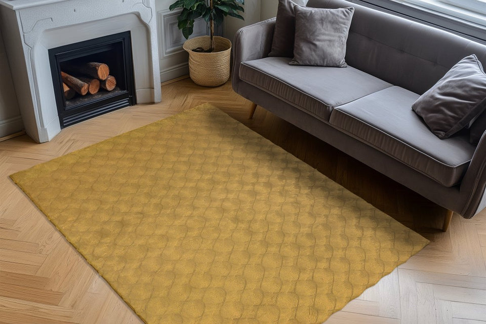 Diamand Pattern Honey - Teppich Glanz