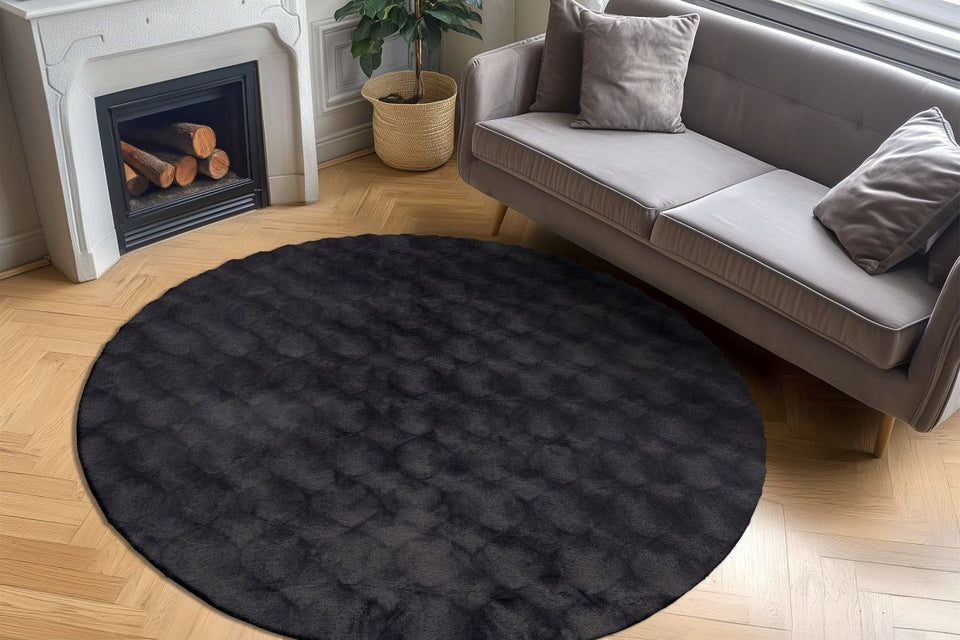 Diamand Pattern Schwarz - Teppich Glanz