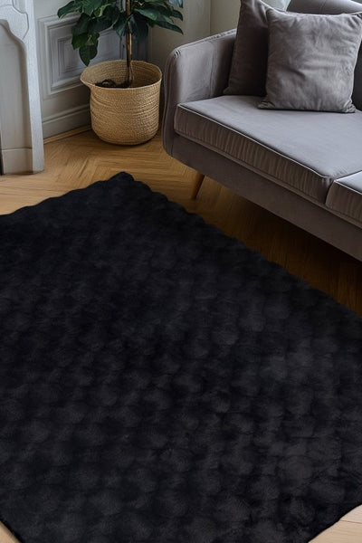 Diamand Pattern Schwarz - Teppich Glanz