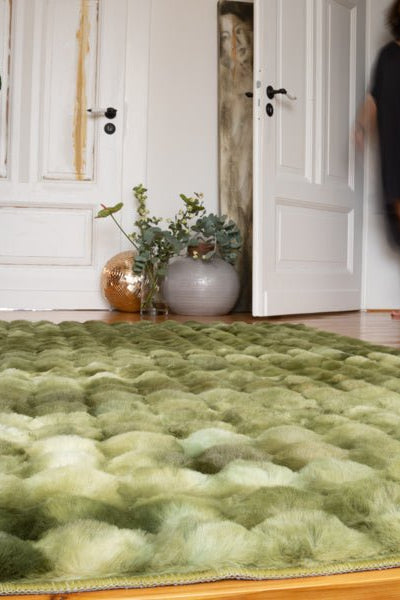 Hidden Harmony Grün - Teppich Glanz