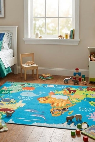 Loom kids World Map - Teppich Glanz