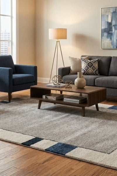 Lunaro Blau 281 - Teppich Glanz