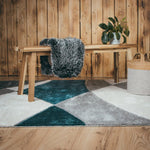 Lunaro Blau 282 - Teppich Glanz