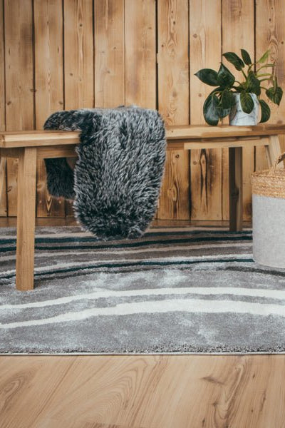 Lunaro Blau 283 - Teppich Glanz