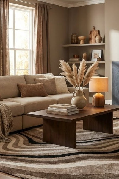 Lunaro Graubraun 283 - Teppich Glanz