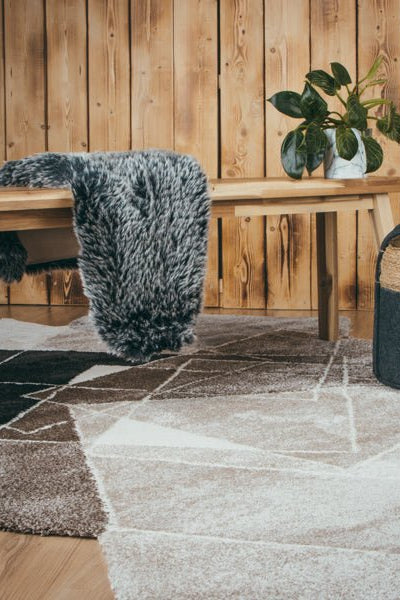 Lunaro Graubraun 287 - Teppich Glanz