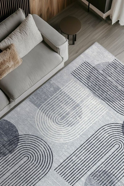 Moderna Grau 101 - Teppich Glanz