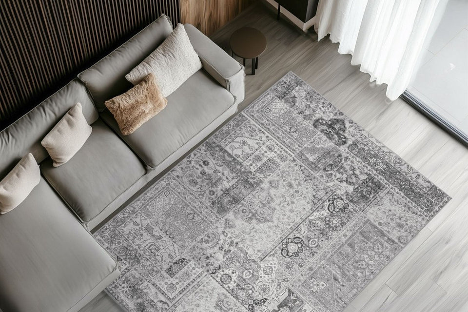 Moderna Grau 105 - Teppich Glanz