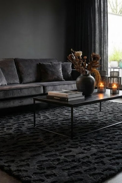 Morning Dew Schwarz - Teppich Glanz