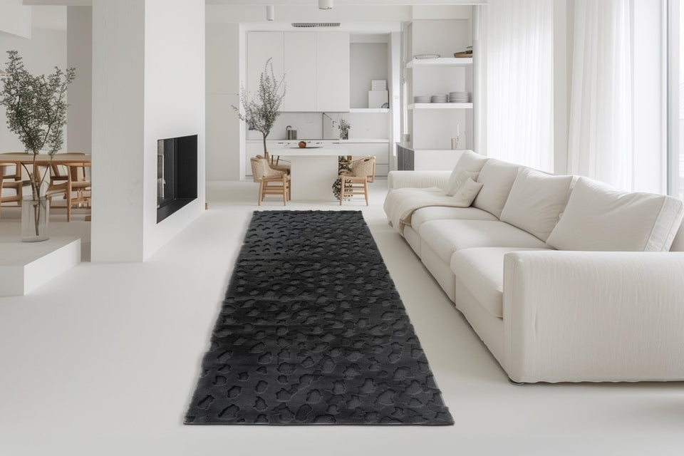 Morning Dew Schwarz - Teppich Glanz