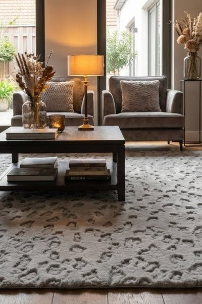 Morning Dew Silber - Teppich Glanz