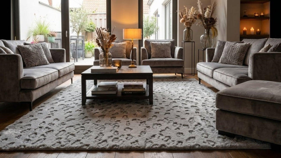 Morning Dew Silber - Teppich Glanz