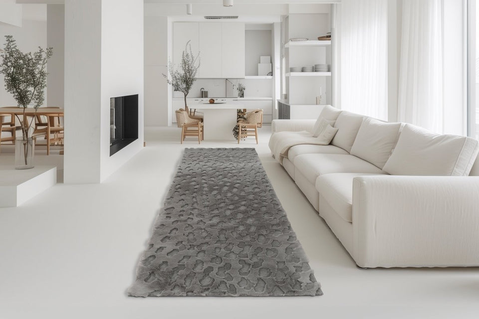 Morning Dew Silber - Teppich Glanz