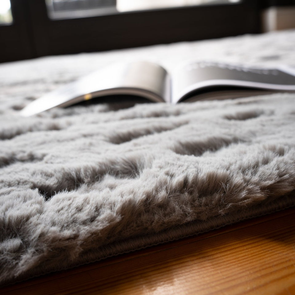 Morning Dew Silber - Teppich Glanz