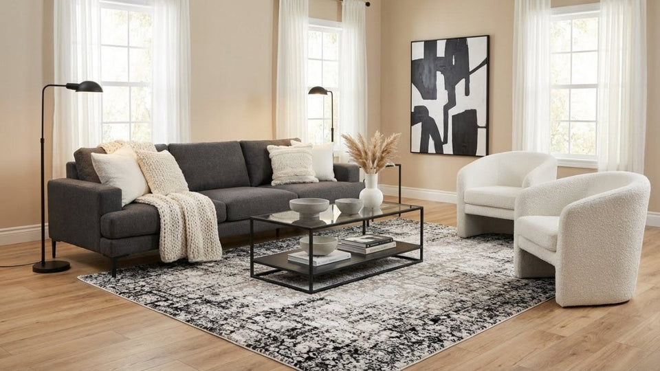 Nexora Grau 120 - Teppich Glanz