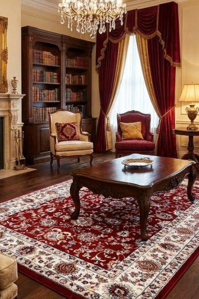 Orient Bloom Rot 741 - Teppich Glanz