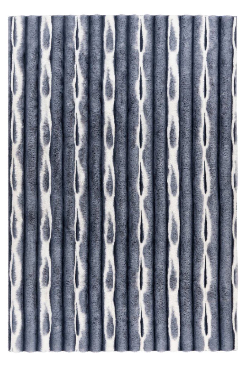 Ripple Touch Blau - Teppich Glanz