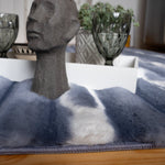 Ripple Touch Blau - Teppich Glanz