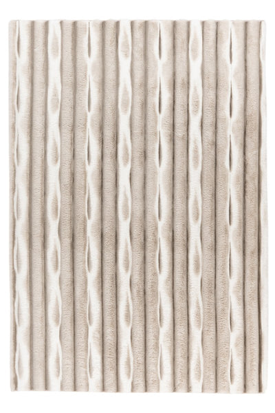 Ripple Touch Graubraun - Teppich Glanz